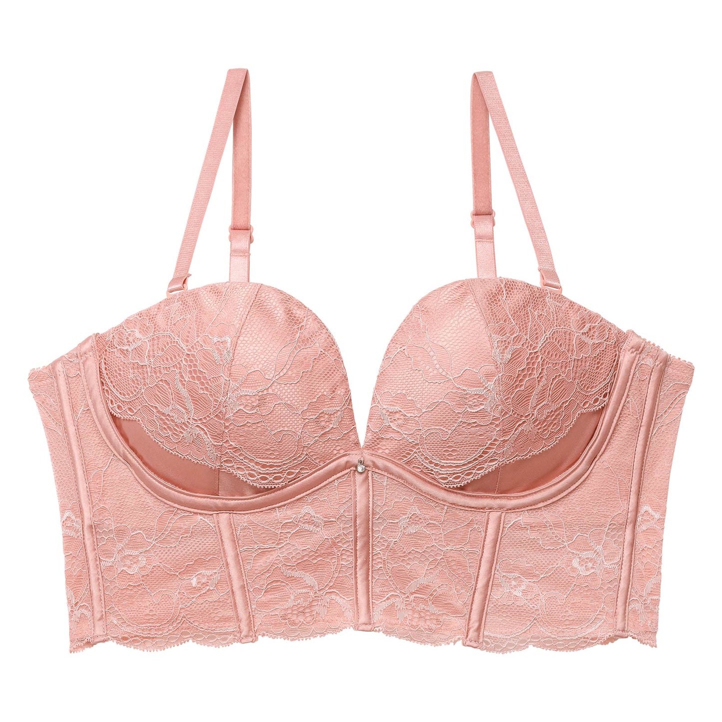 デコルテプッシュブラジャー/ピンク