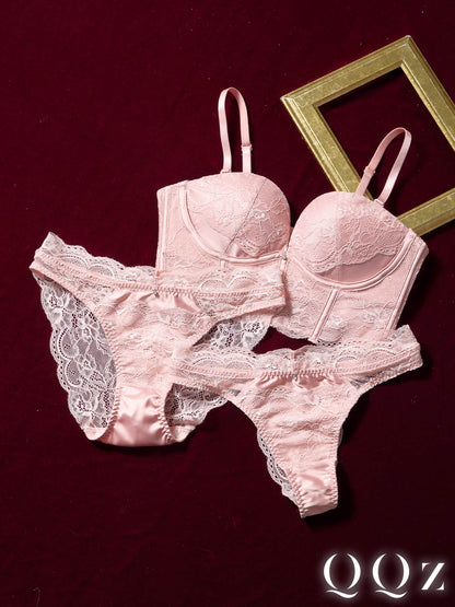 デコルテプッシュブラジャー/ピンク