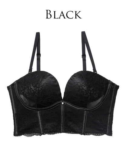 デコルテプッシュブラジャー/ブラック