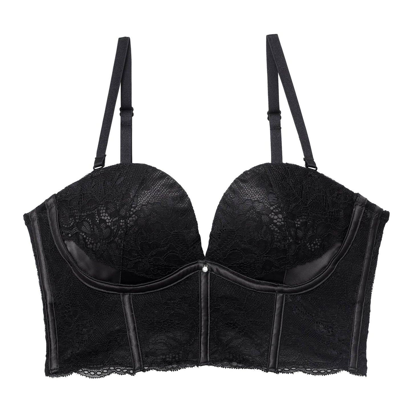 デコルテプッシュブラジャー/ブラック